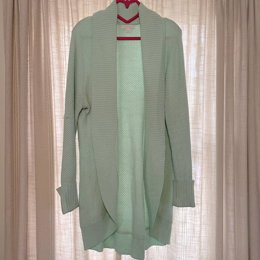 NY&Co mint green knitted cocoon cardigan